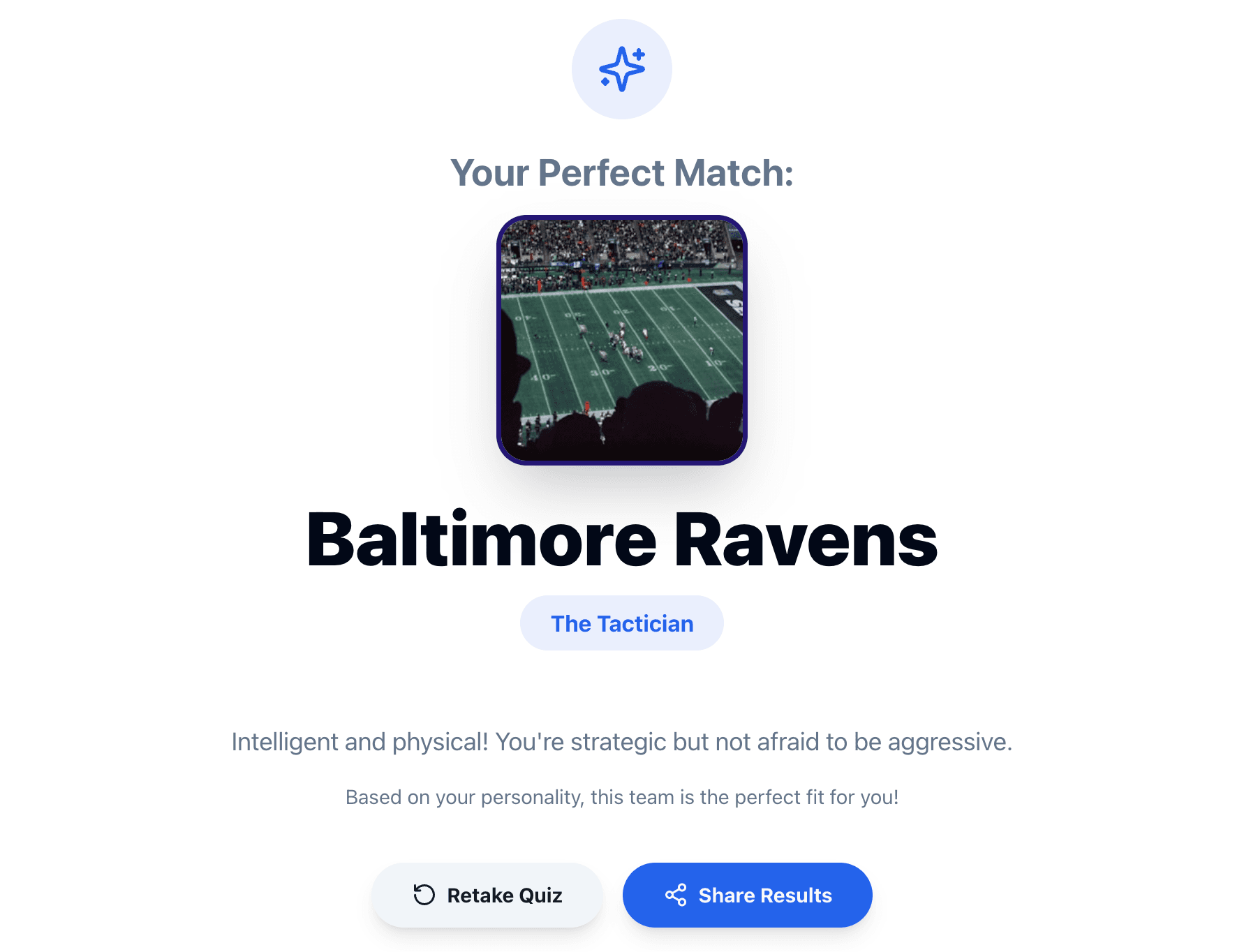 Team Personality Quiz Example