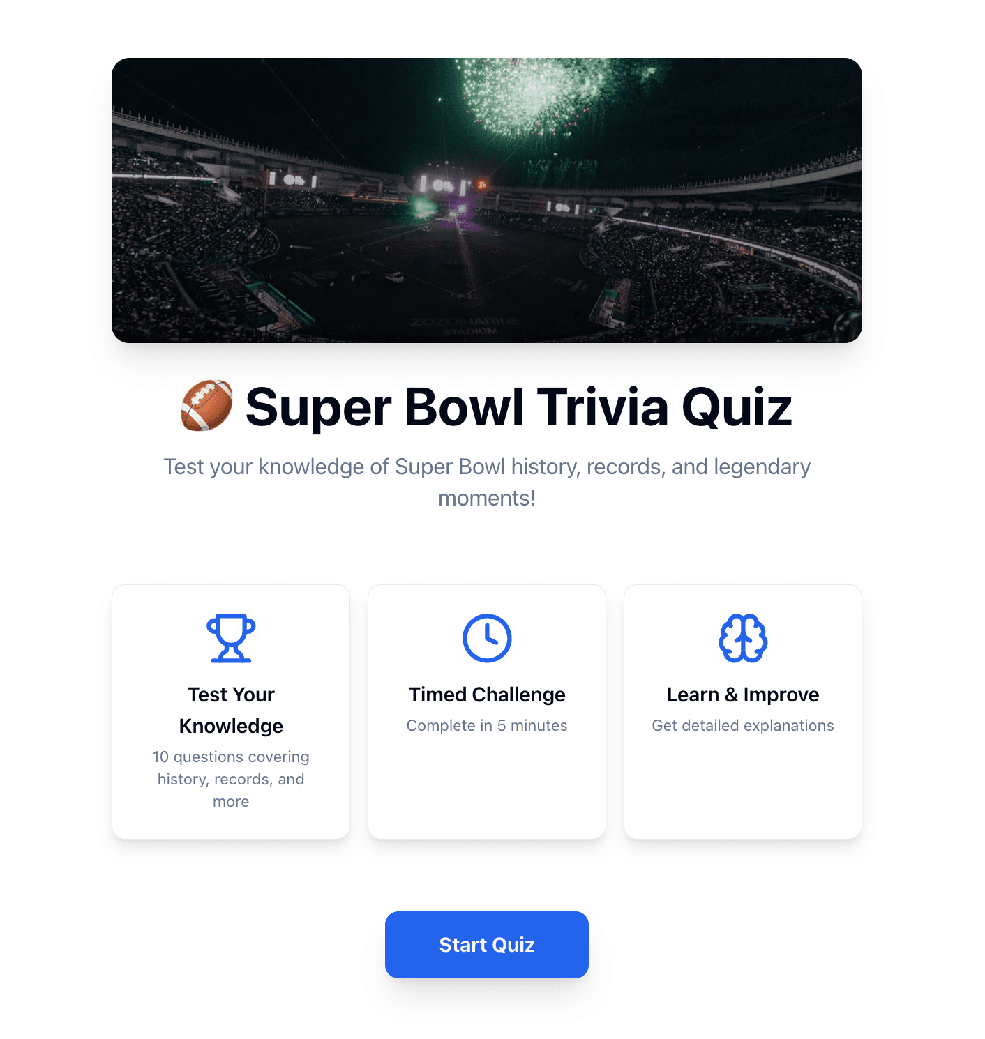 Trivia Quiz Example