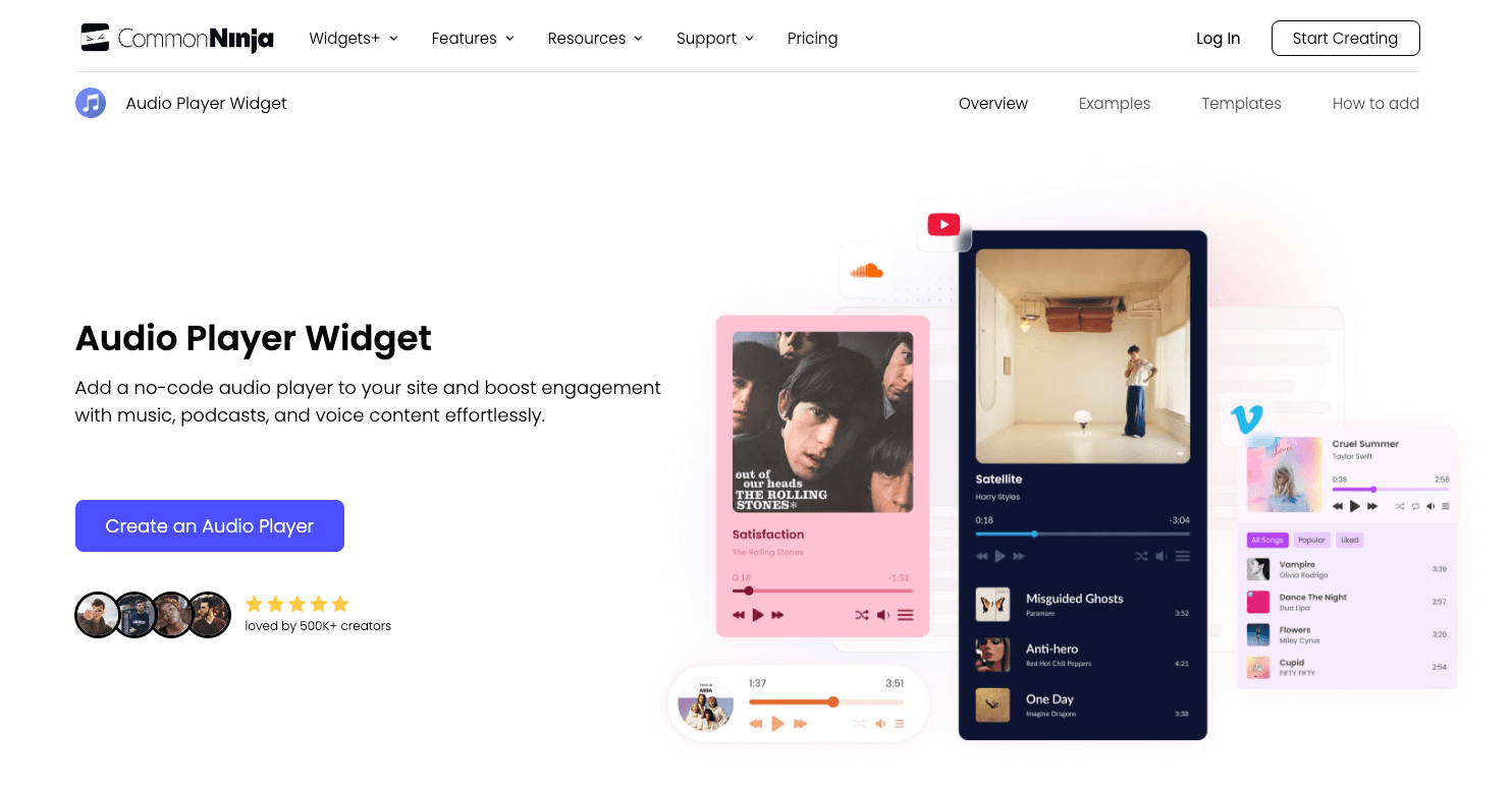 Common Ninja Audio Player