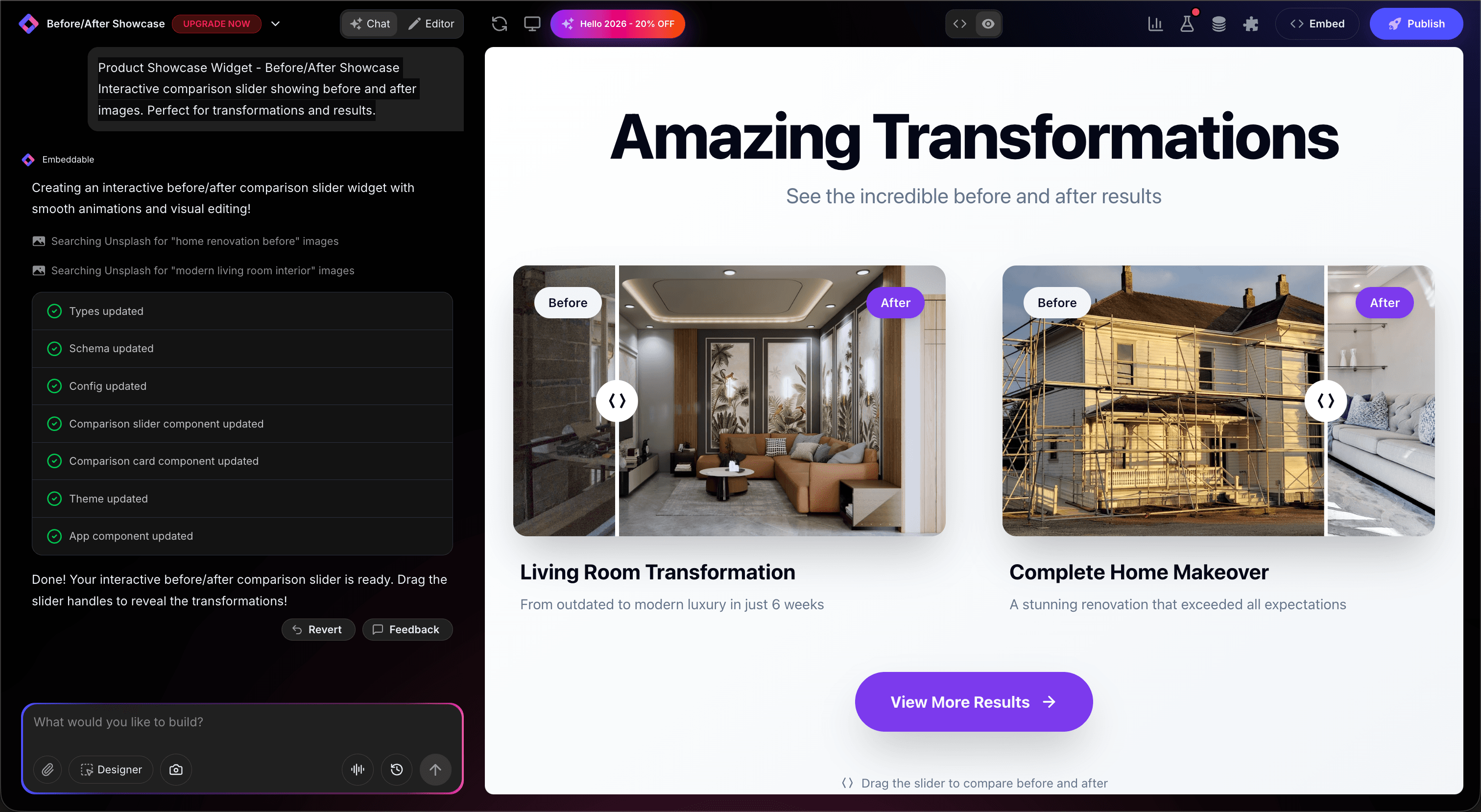 Before After Slider in Editor