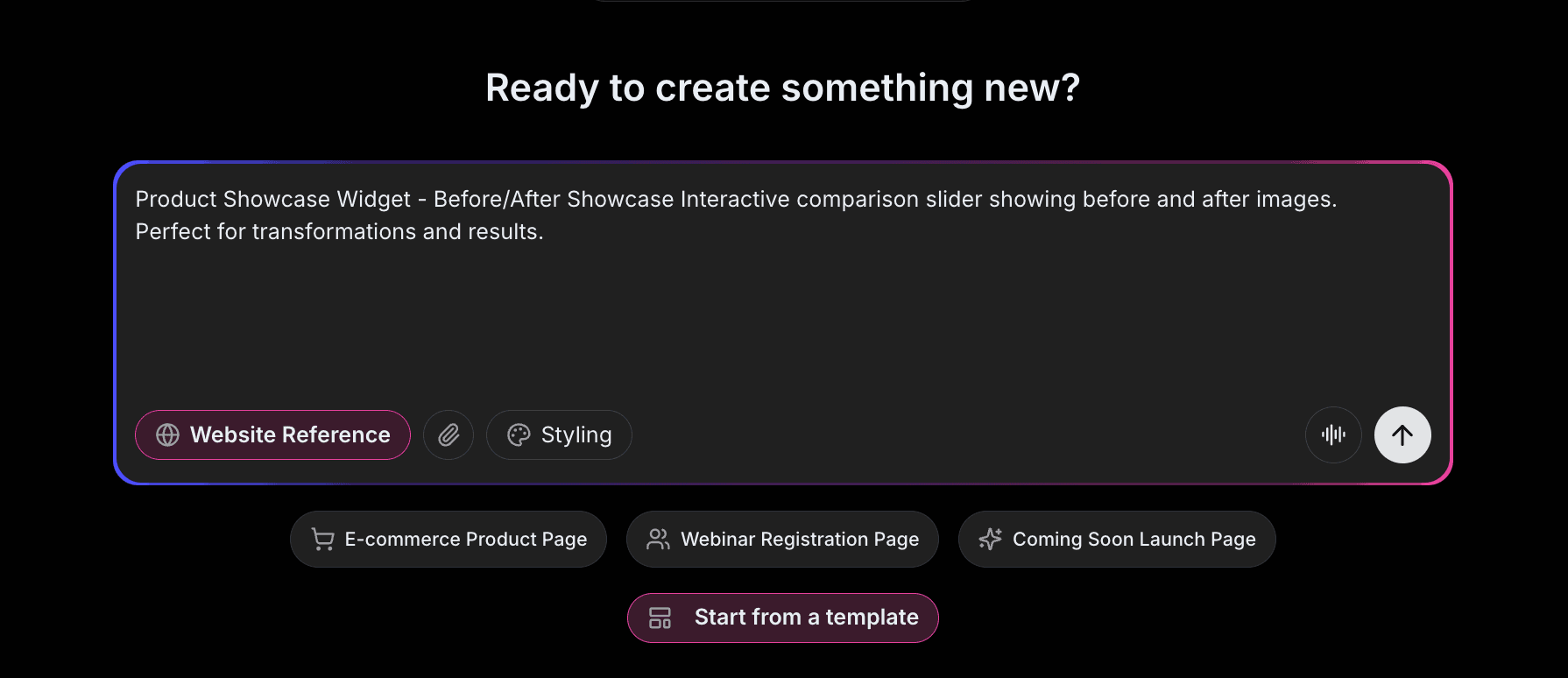 Before After Slider Prompt Example