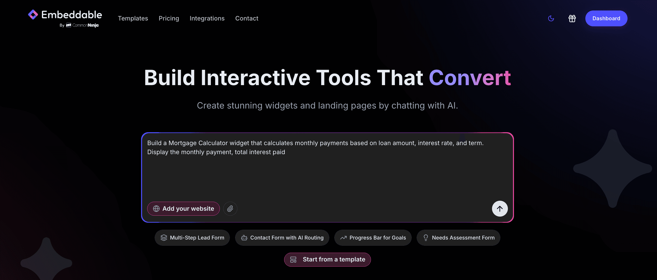 Custom Calculator Prompt Example
