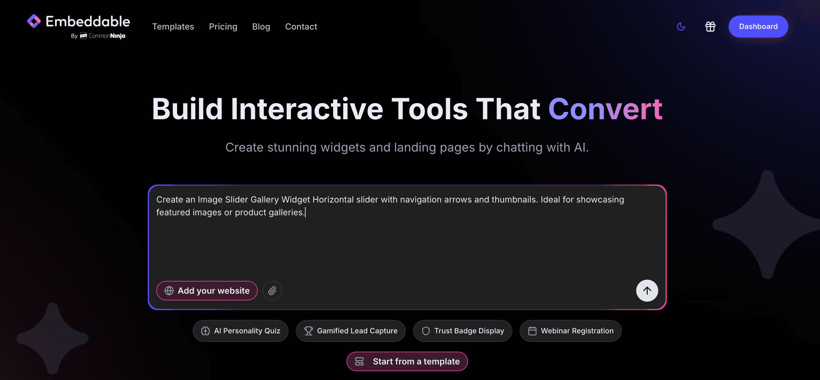 Custom Image Carousel Prompt Example