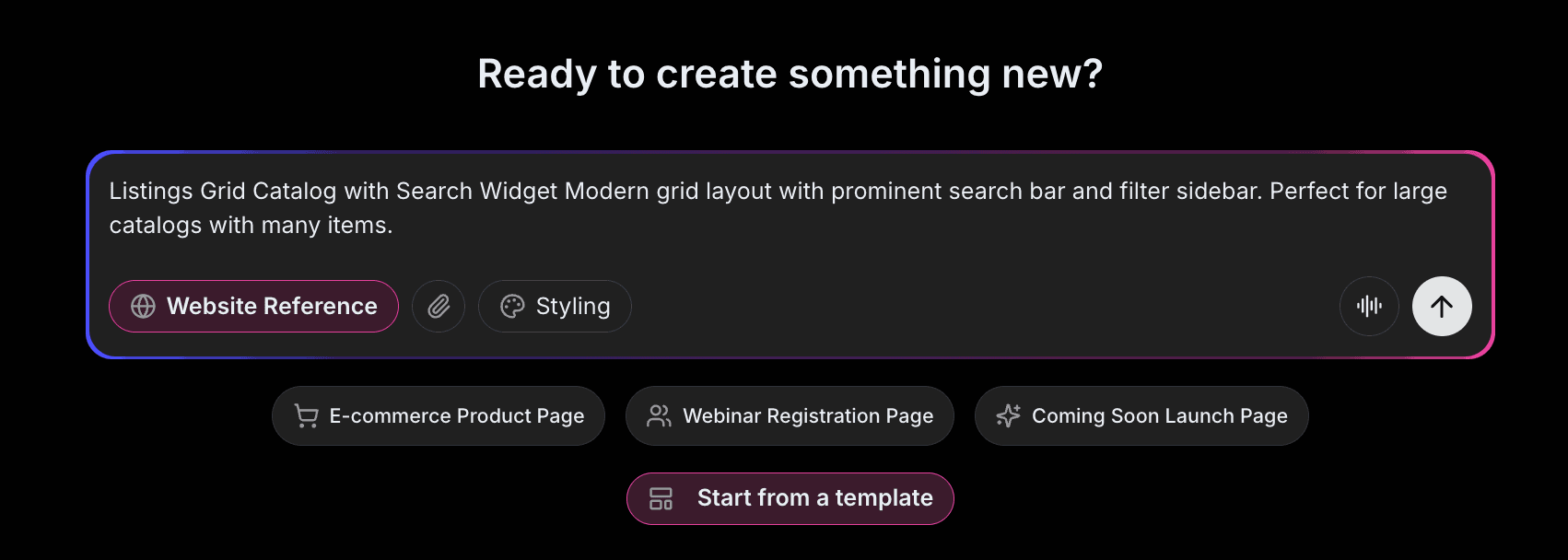 Product Catalog Prompt Example