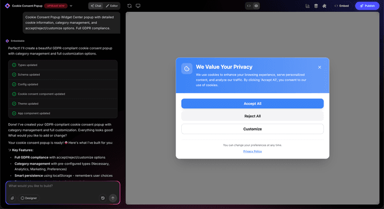 How to Build a Custom Popup Widget for Your Website | Embeddable