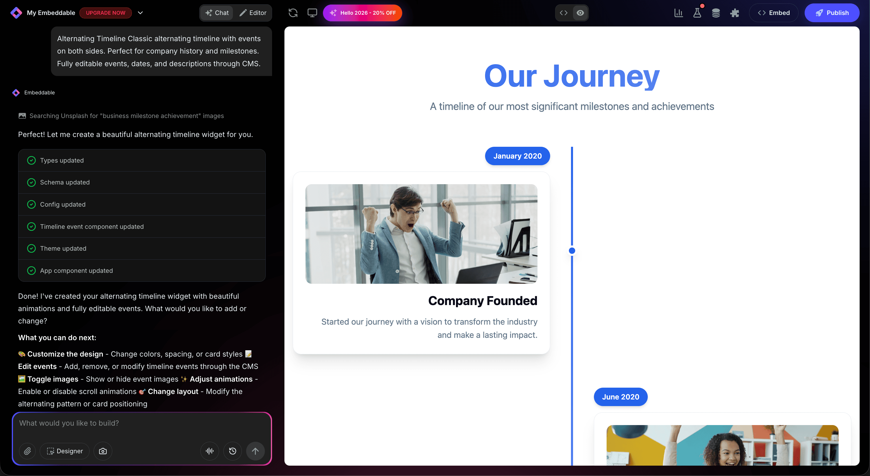 Timeline Widget in Editor