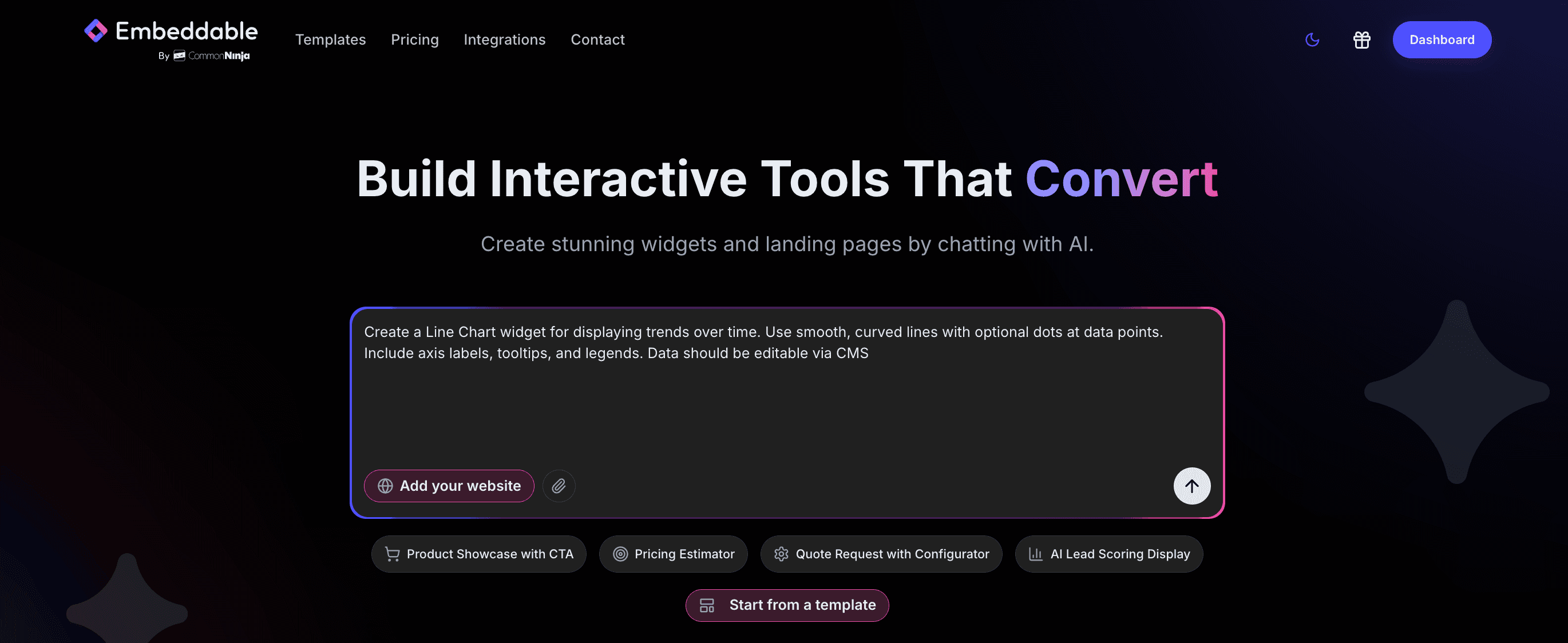 Custom Chart Prompt Example