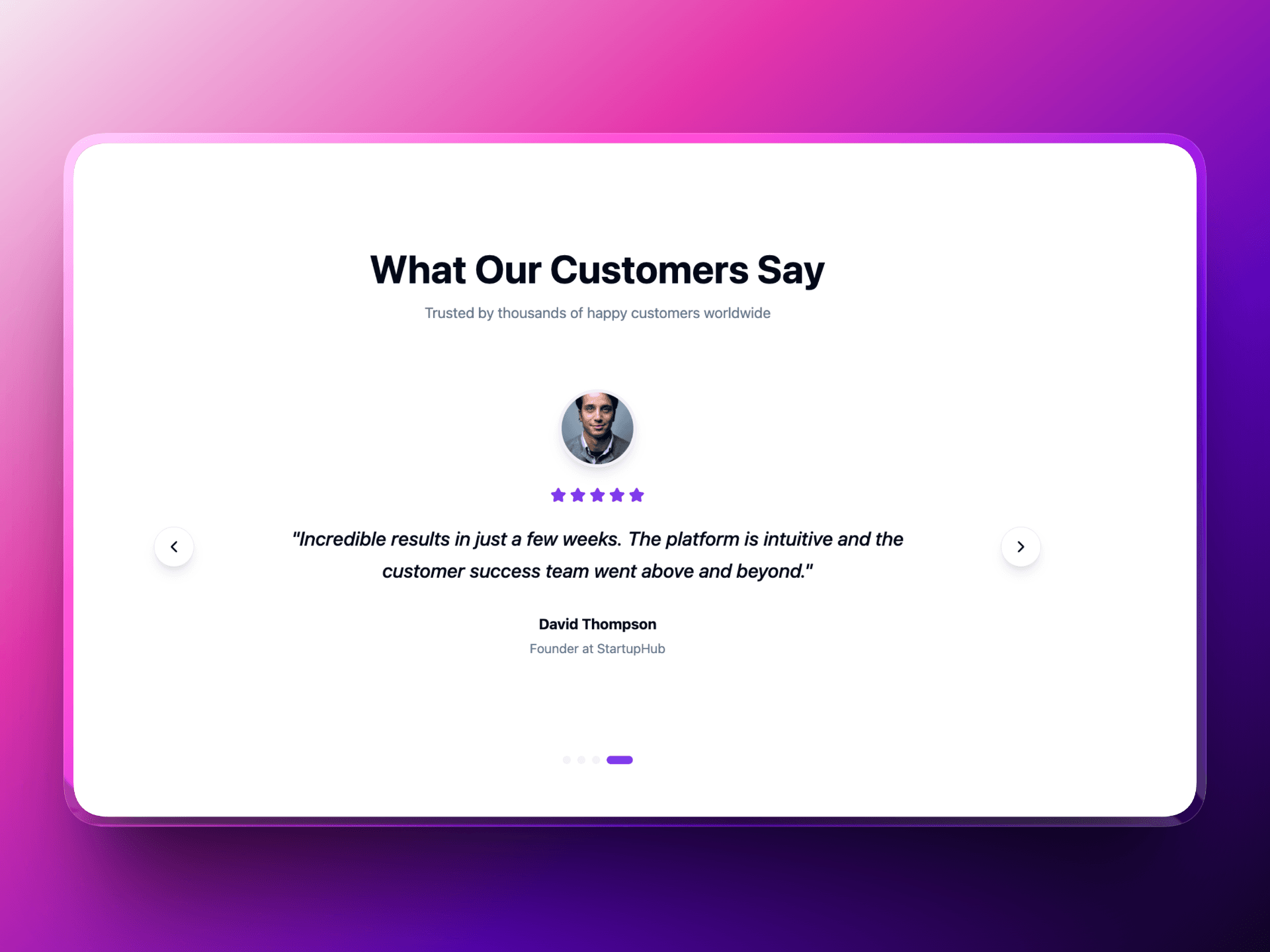 Testimonial Carousel