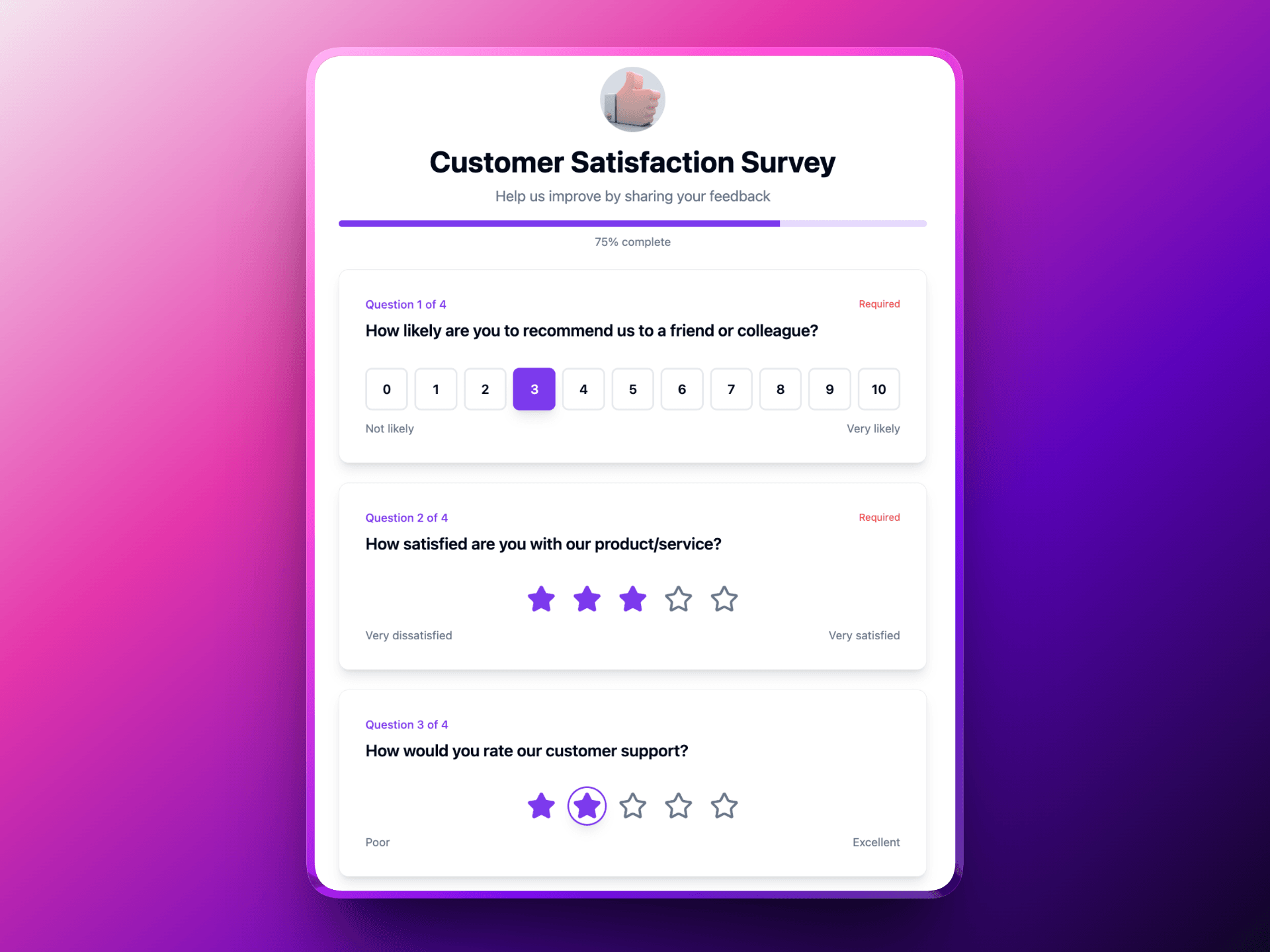 Customer Satisfaction Survey