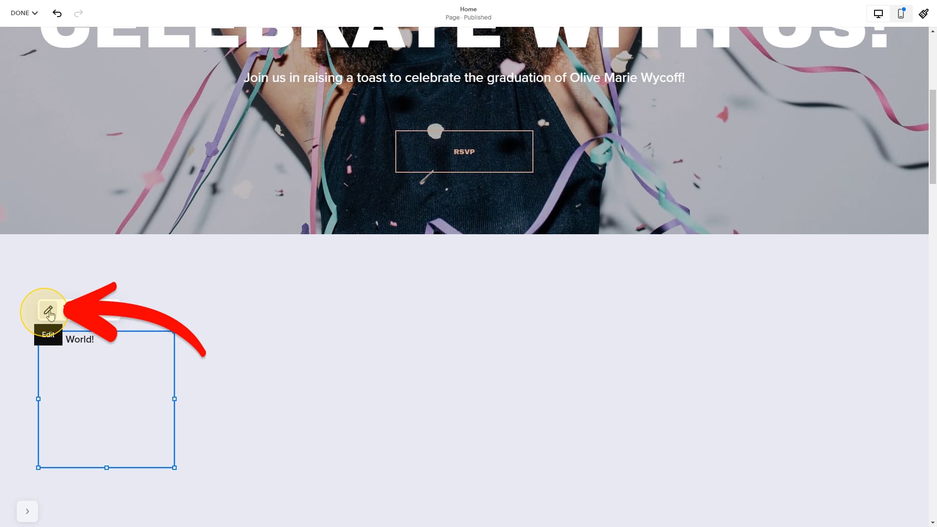 Edit Embed Block