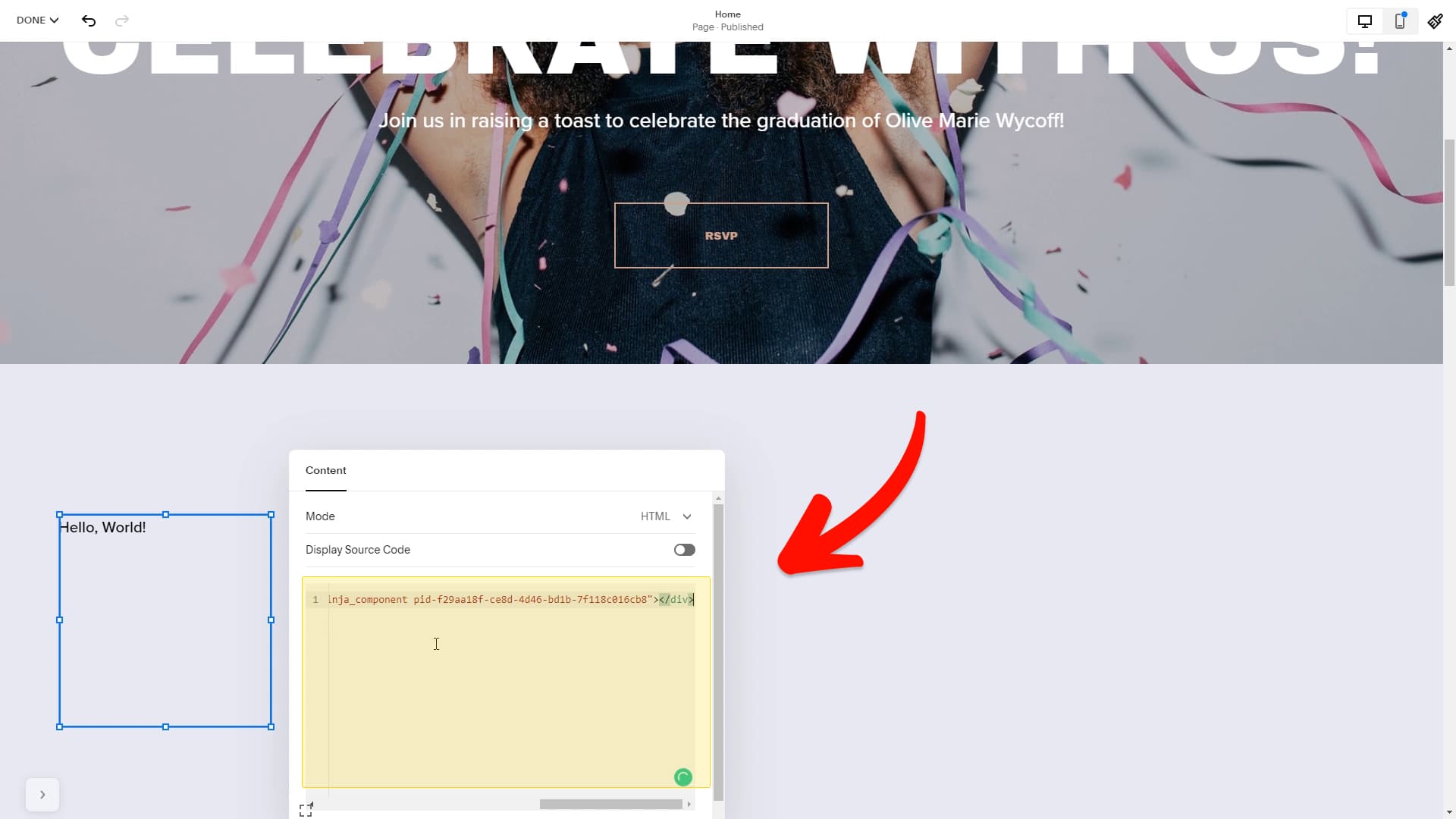 Paste Embed Code