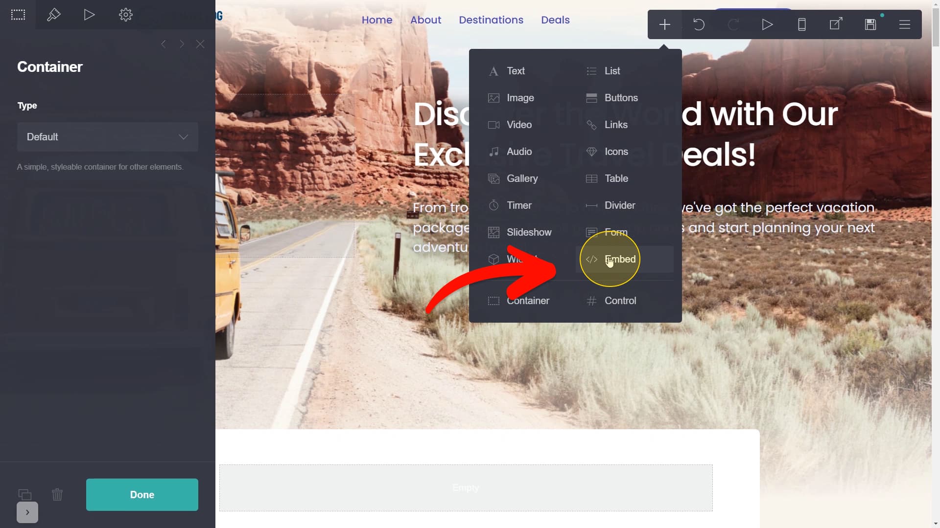 Select embed