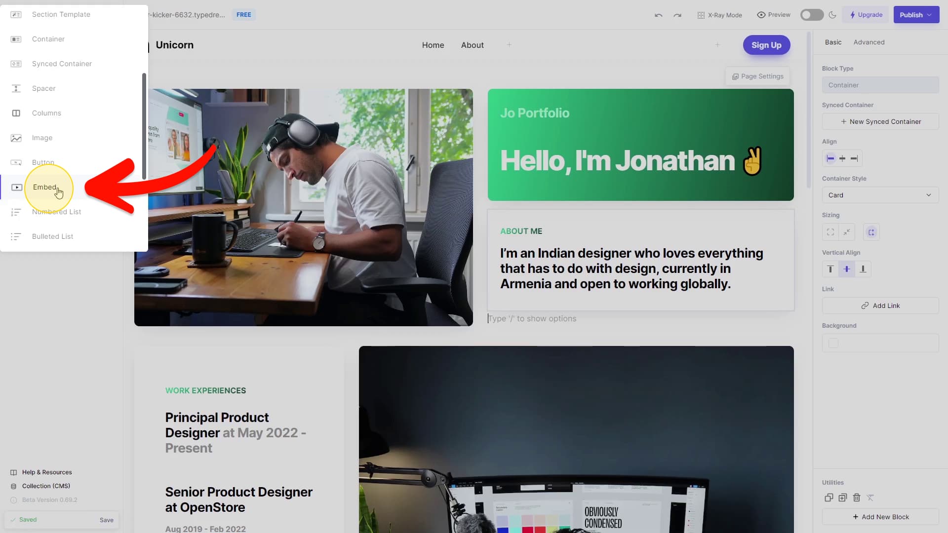 Select Embed