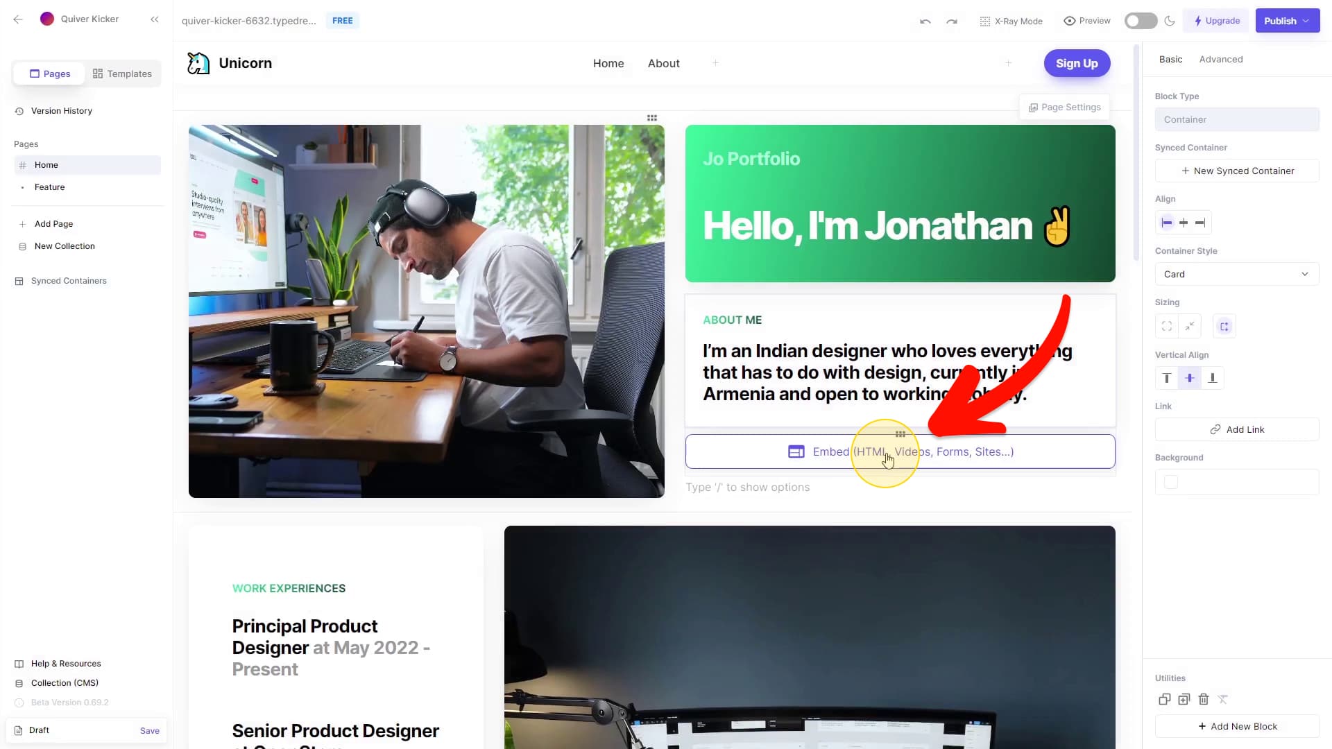 Click Embed