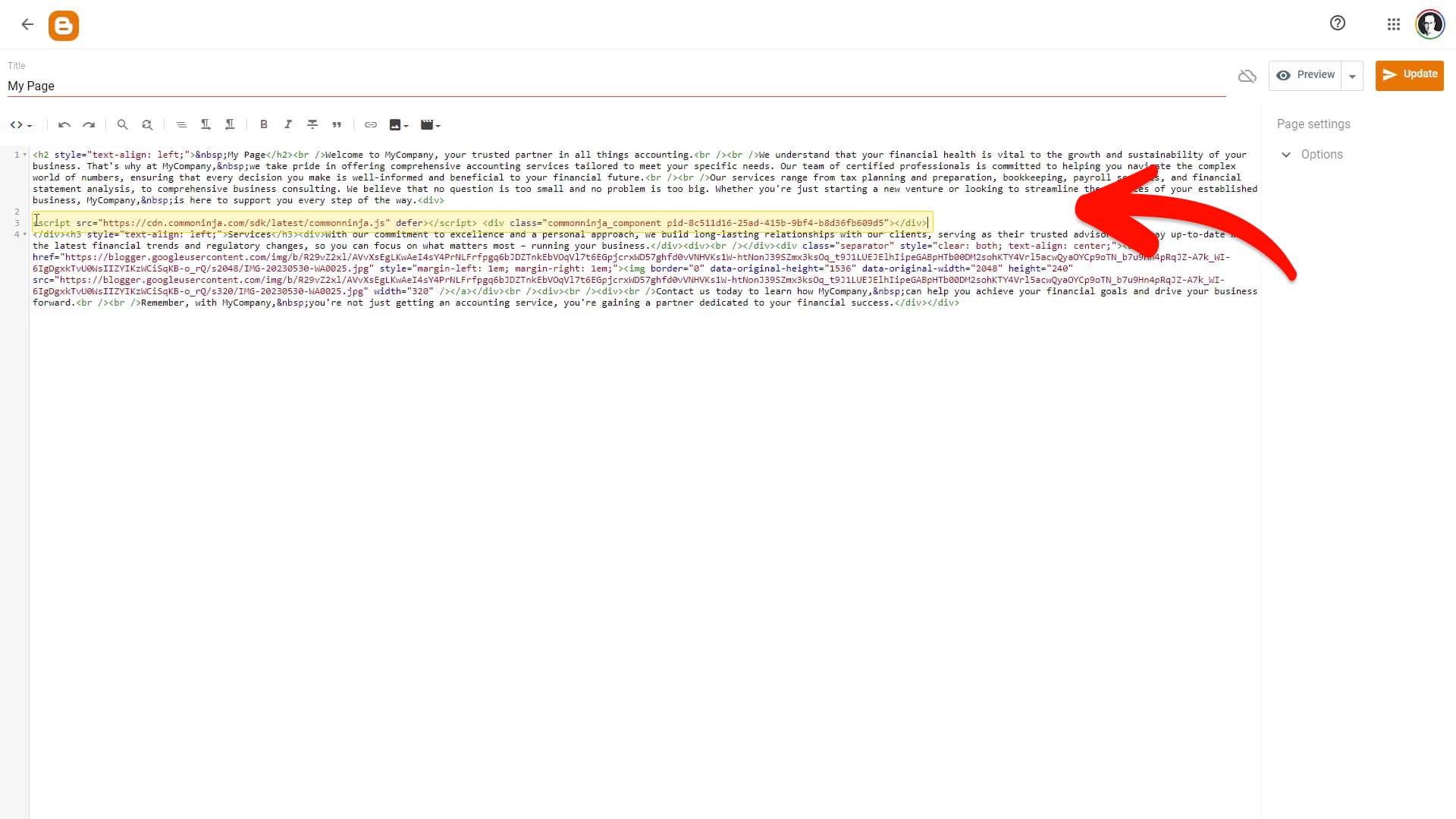 HTML View