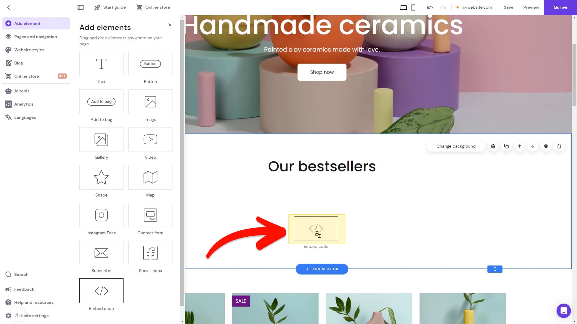 Select embed