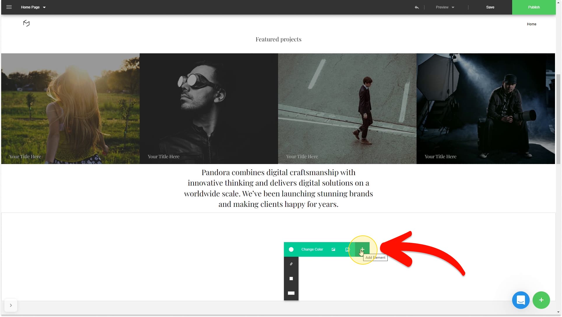 Click the Add Element button