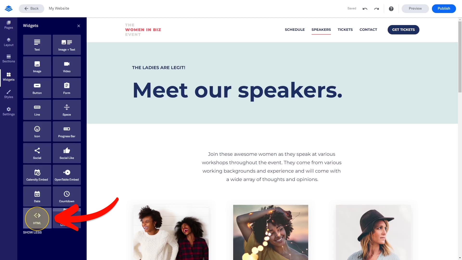 Select HTML widget