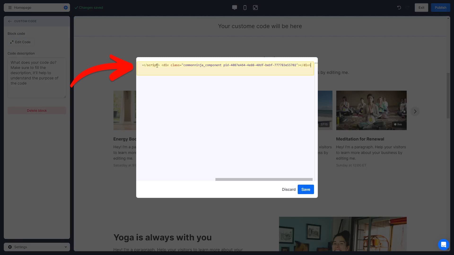 Paste Code