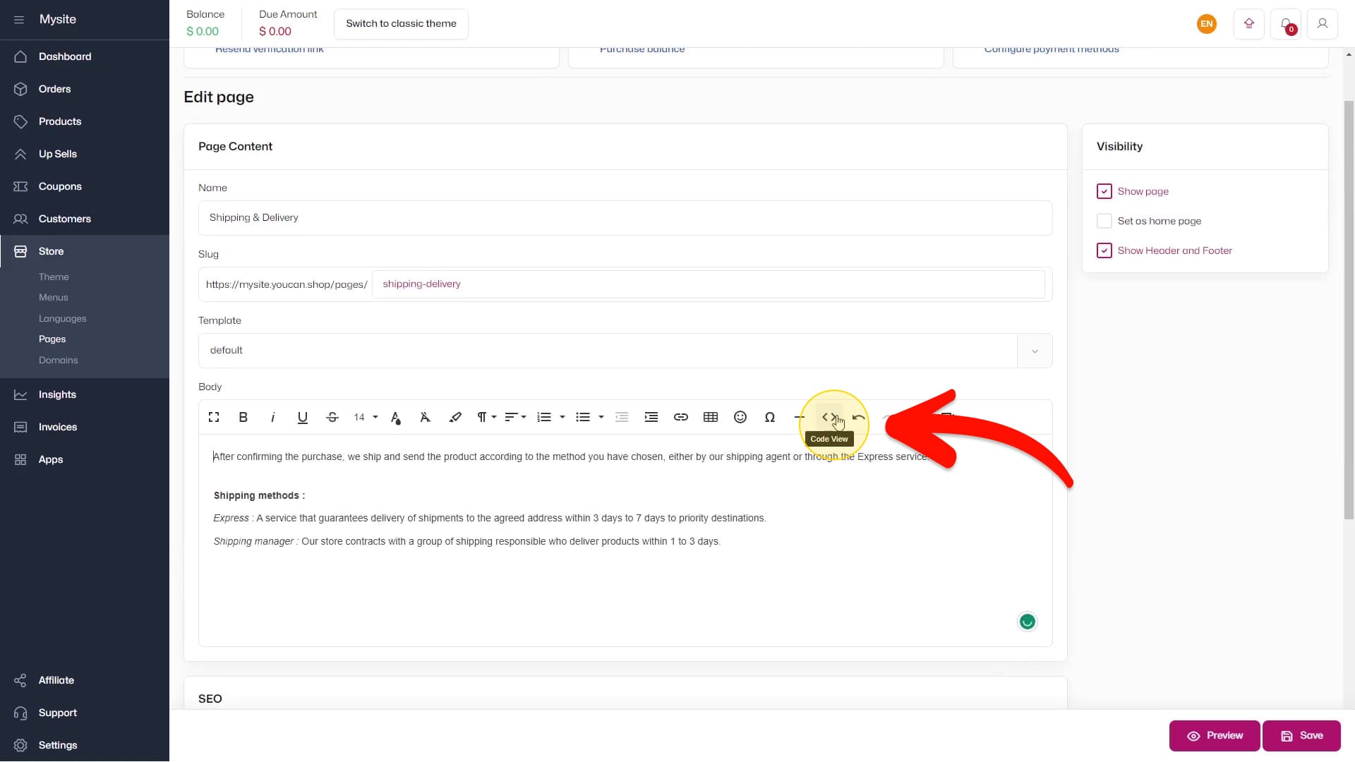 Code View icon