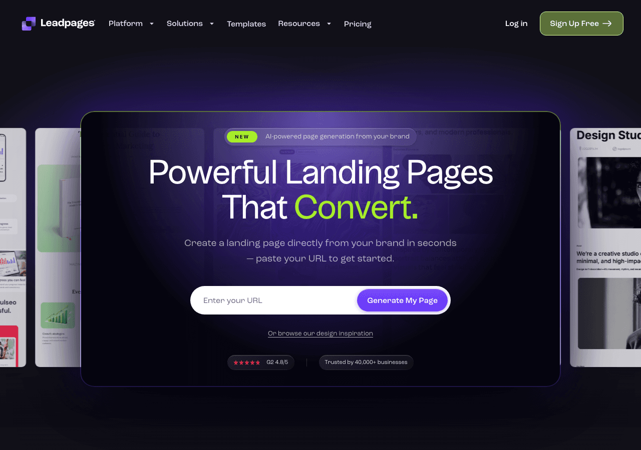 Leadpages Screenshot