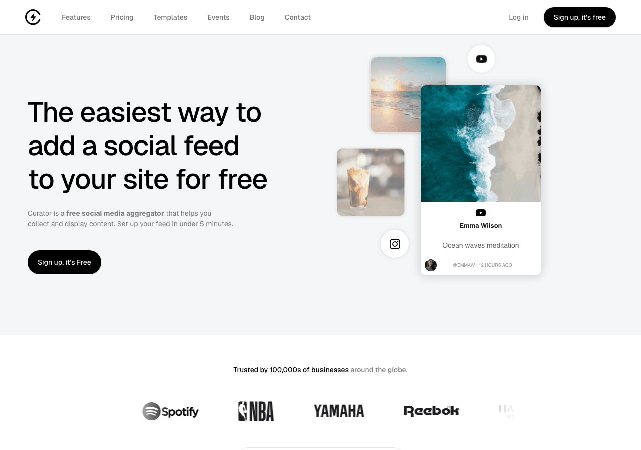 Curator.io Screenshot