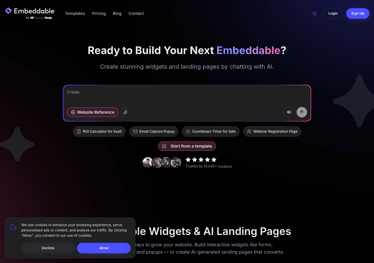 Embeddable Poll Widget Screenshot