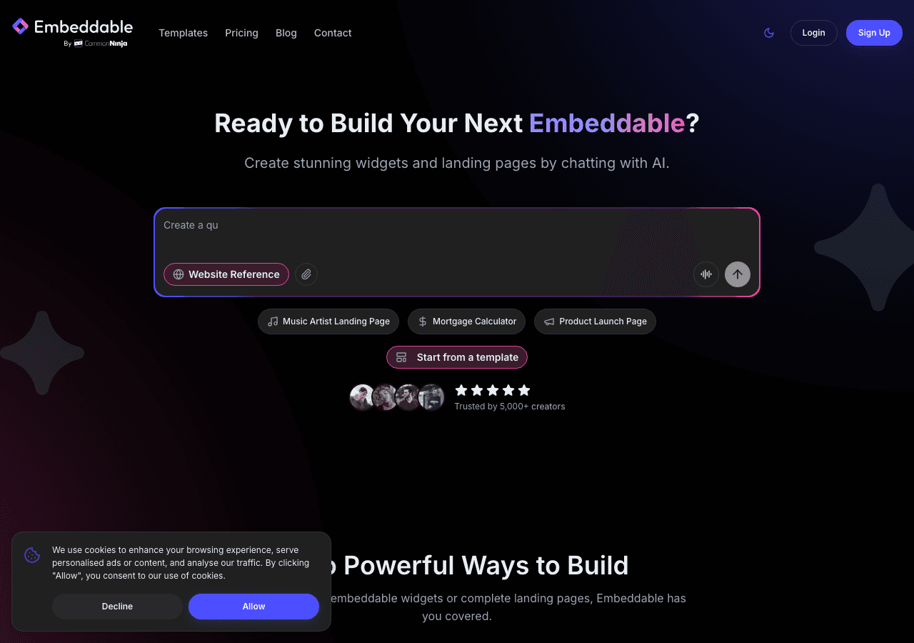 Embeddable booking calendar widget editor