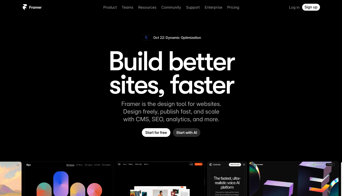 Framer Landing Page Builder