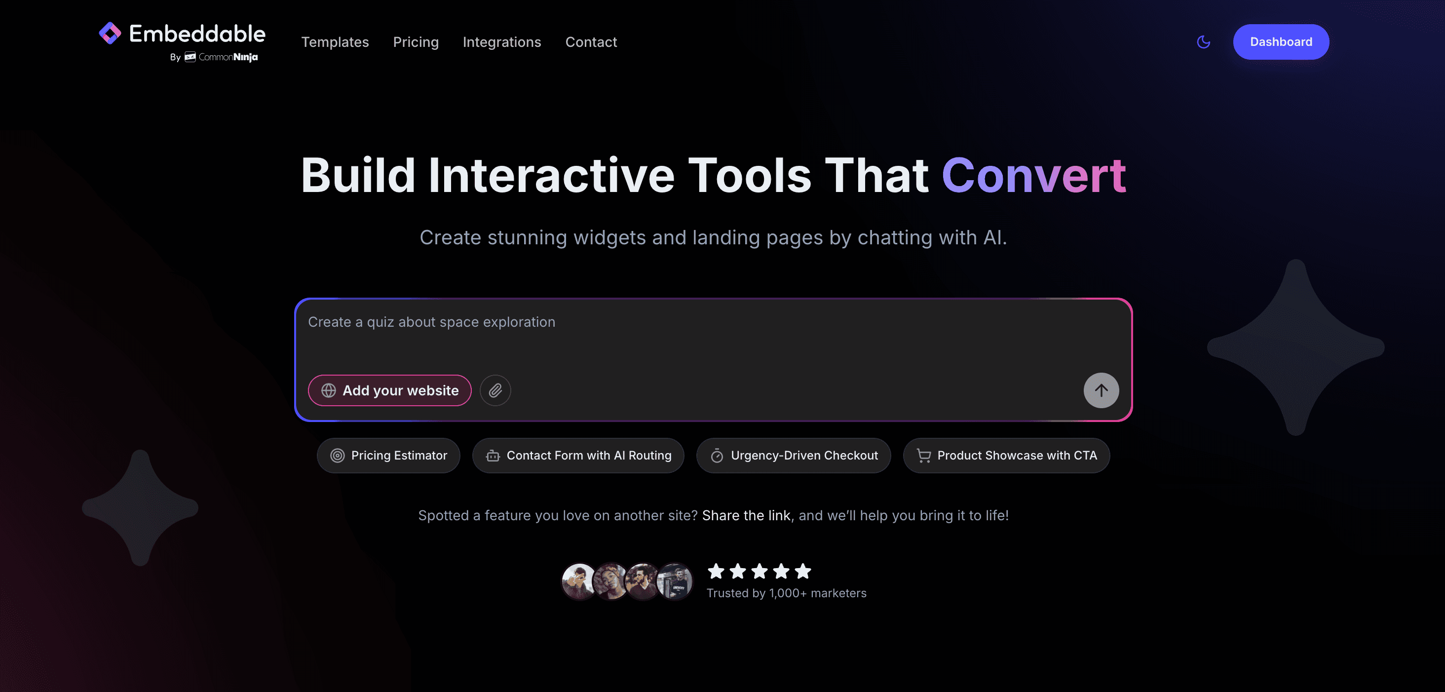 Embeddable AI Chatbot Widget