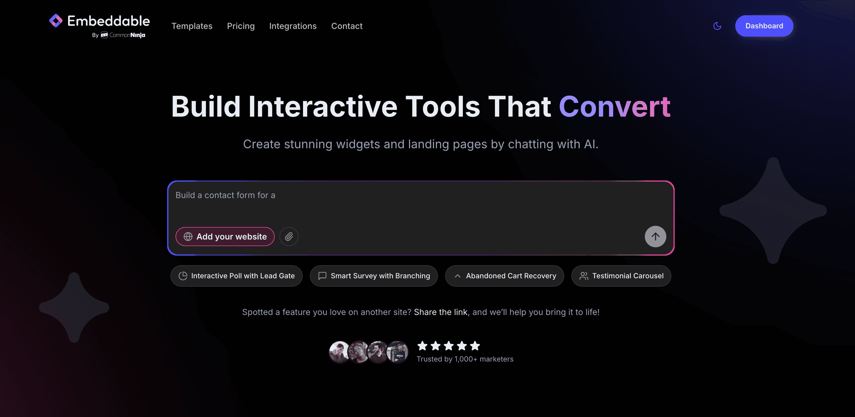 Embeddable Form Builder