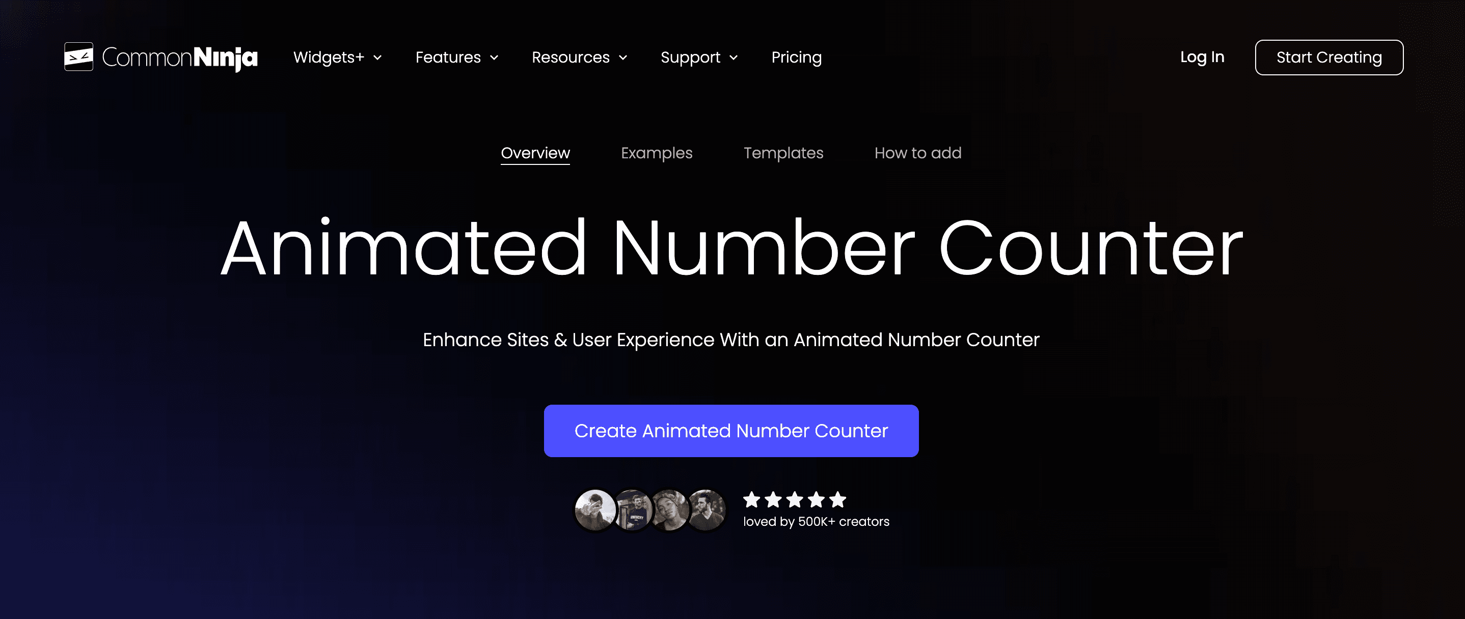 Common Ninja Number Counter Widget