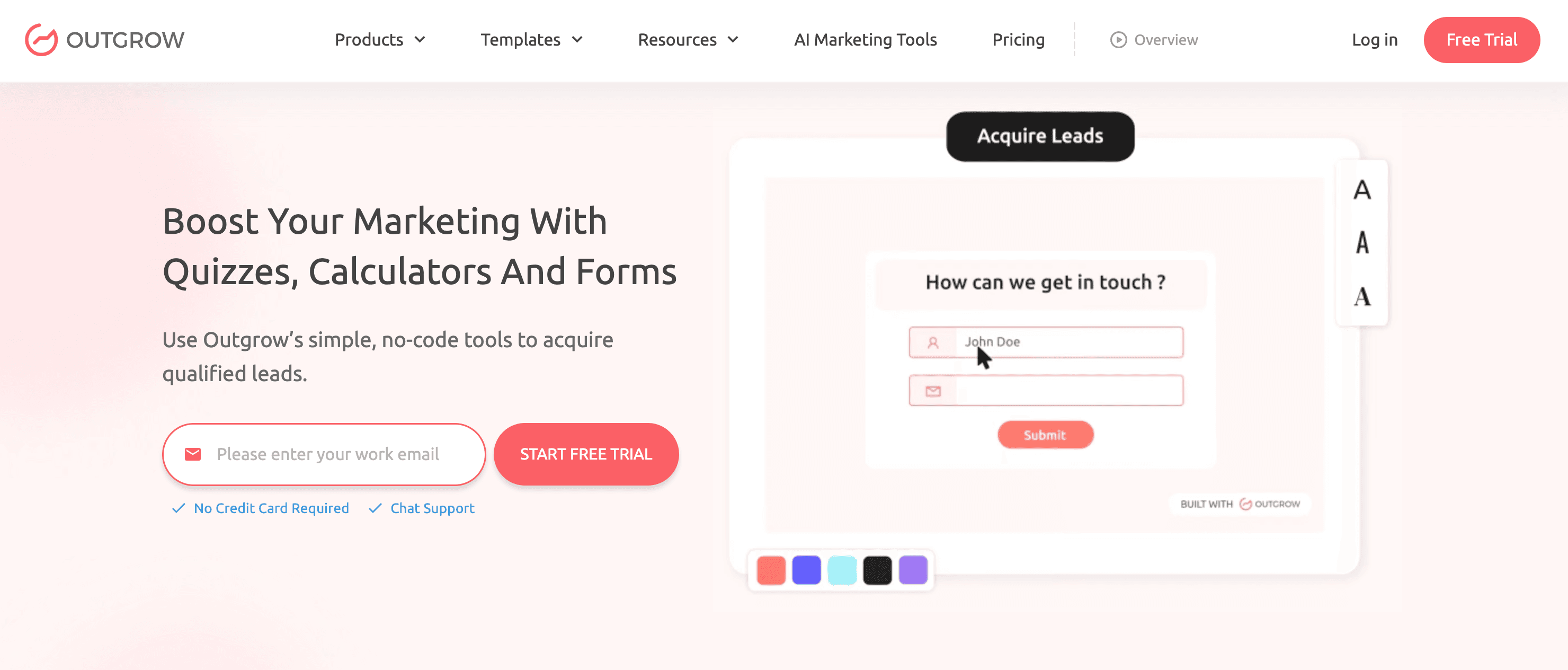 Outgrow Quiz Platform