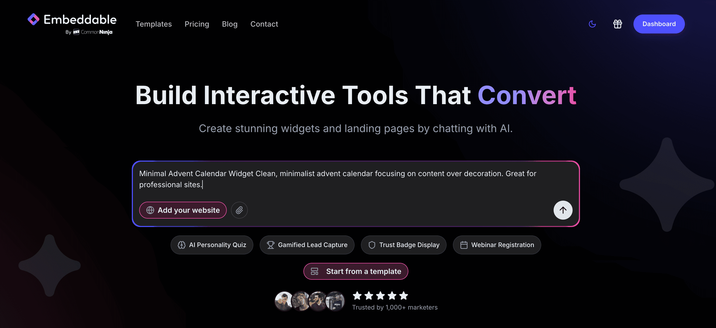 Custom Advent Calendar Prompt Example