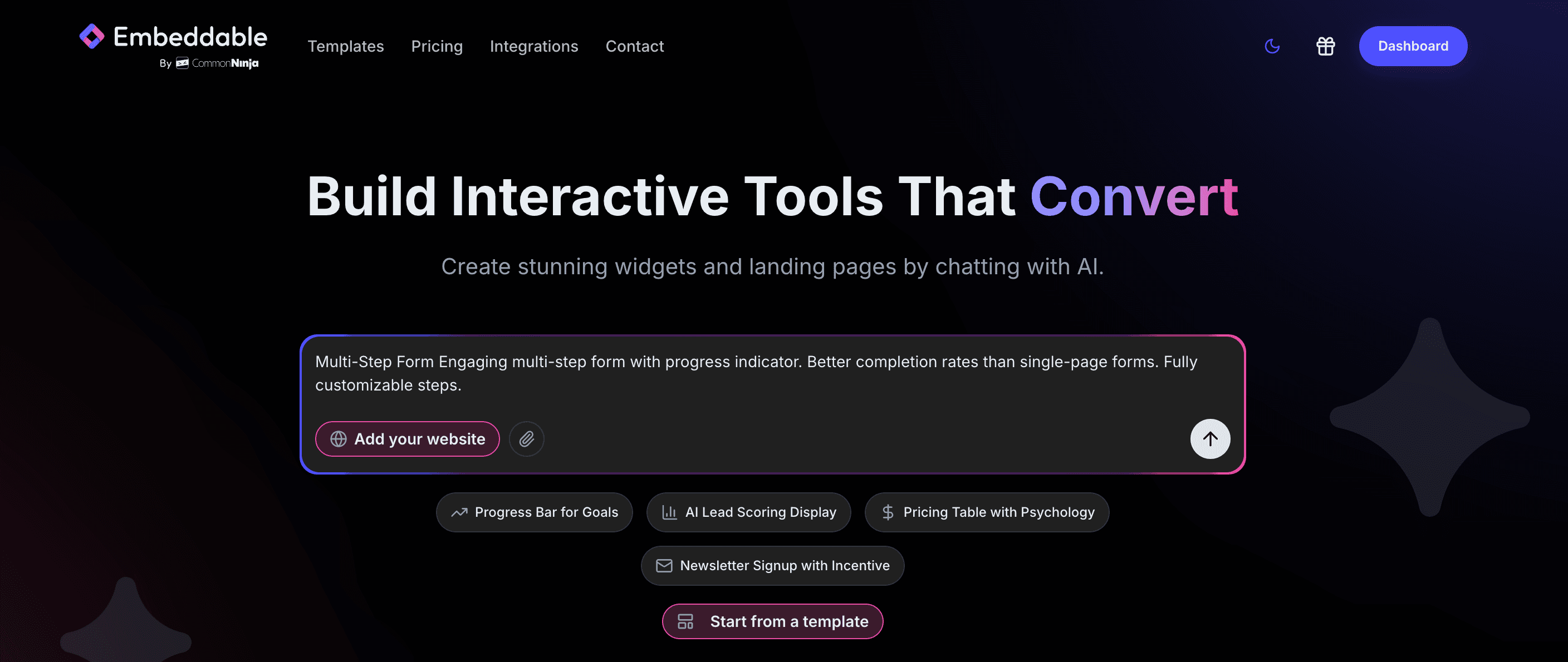 Custom Form Prompt Example