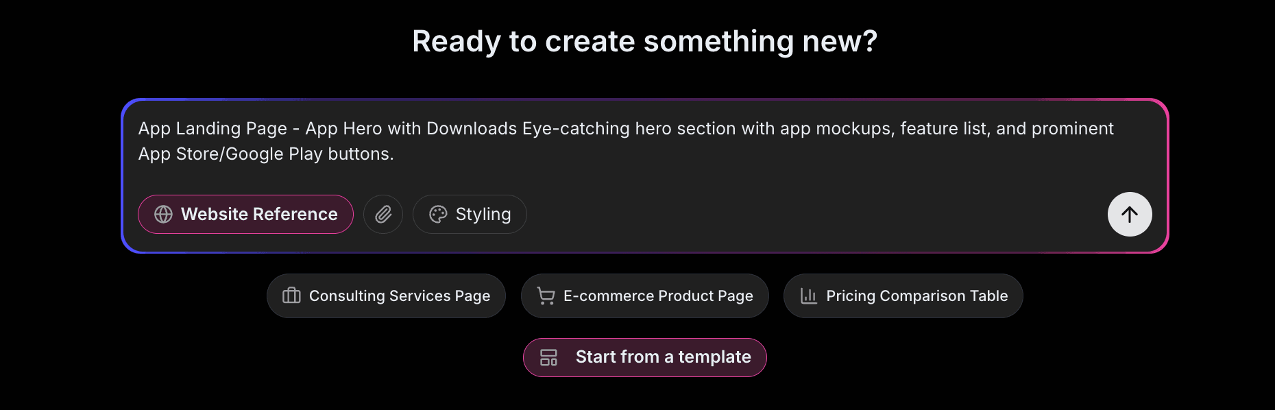 Landing Page Prompt Example