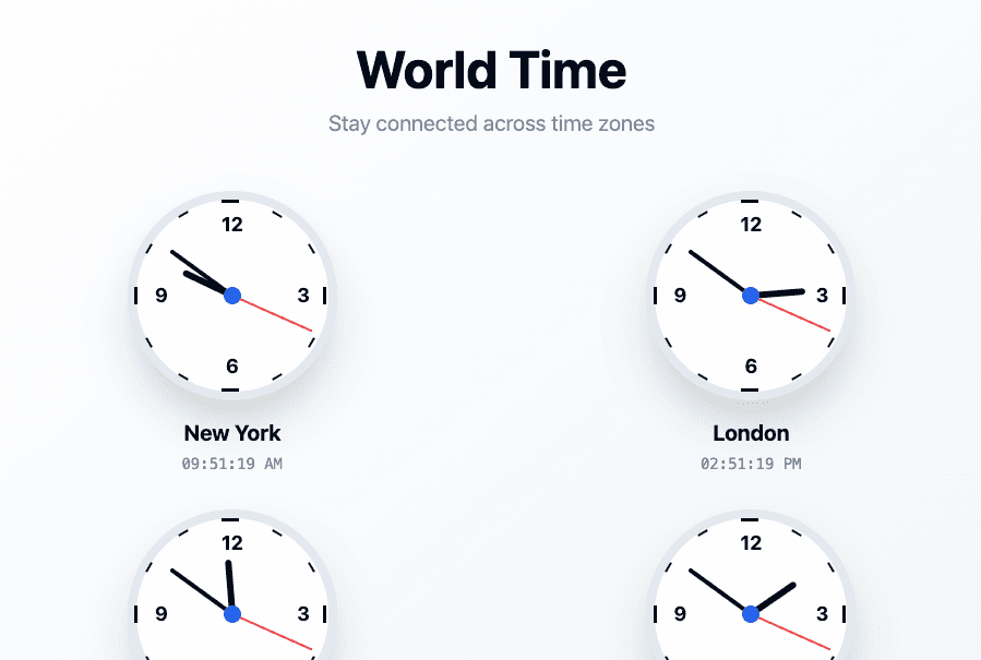 Analog World Clock