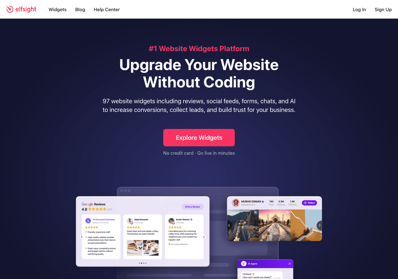 Elfsight contact form widget