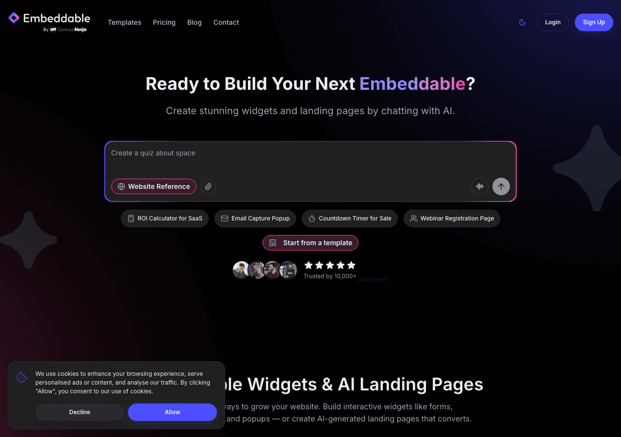 Embeddable Age Verification Widget Screenshot