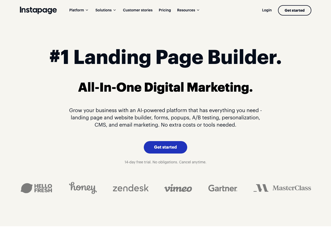 Instapage Screenshot