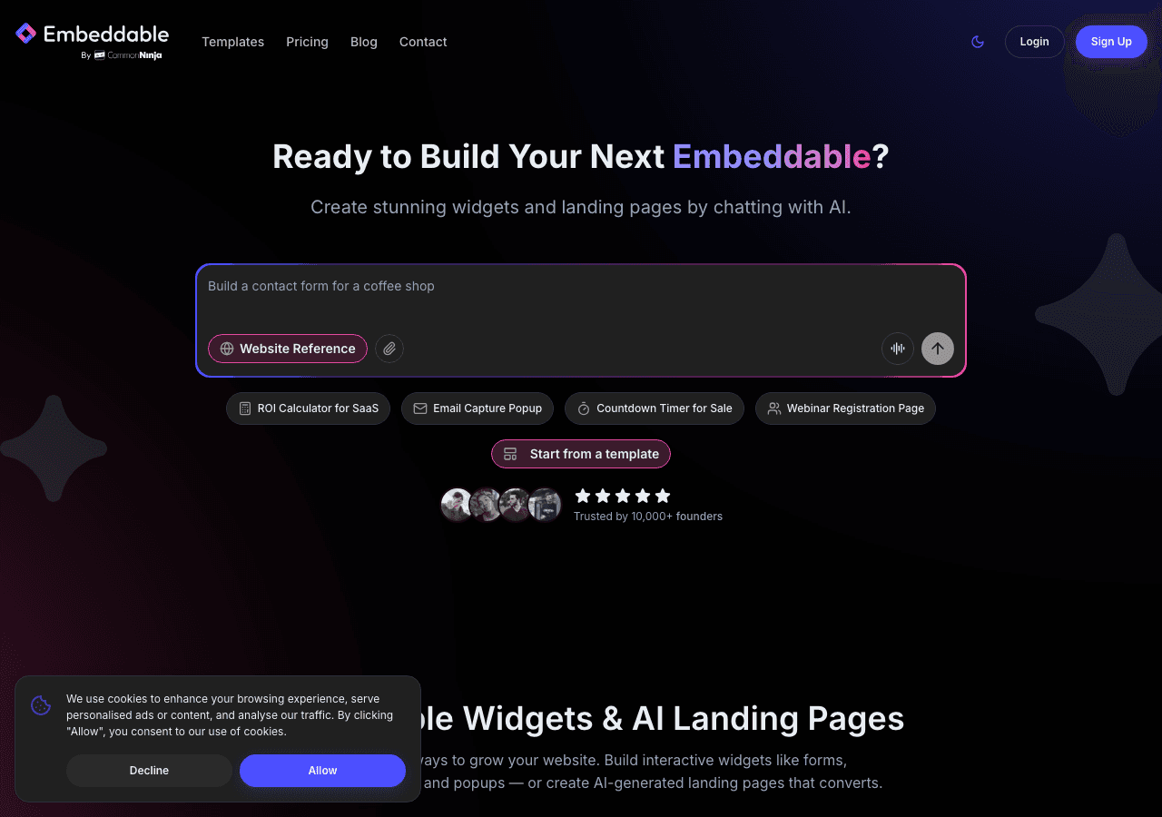 Embeddable Screenshot