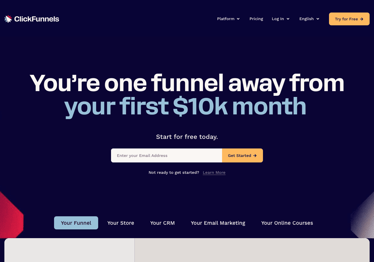 ClickFunnels Screenshot