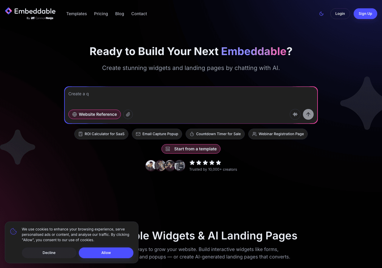 Embeddable Screenshot